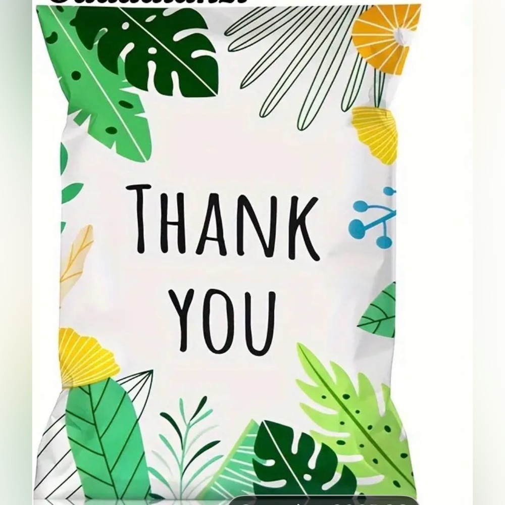 Tropical Thank You Polymailers Set 20 10x13